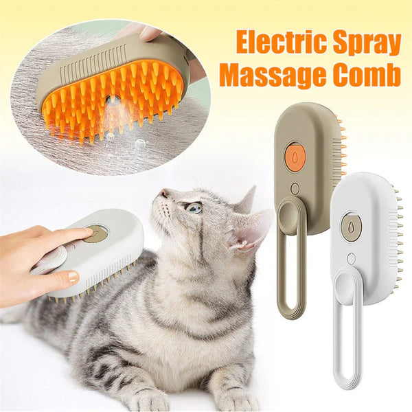 3-in-1 Self-Cleaning Pet Grooming Brush: Deshed, Detangle & Smooth in One Pass