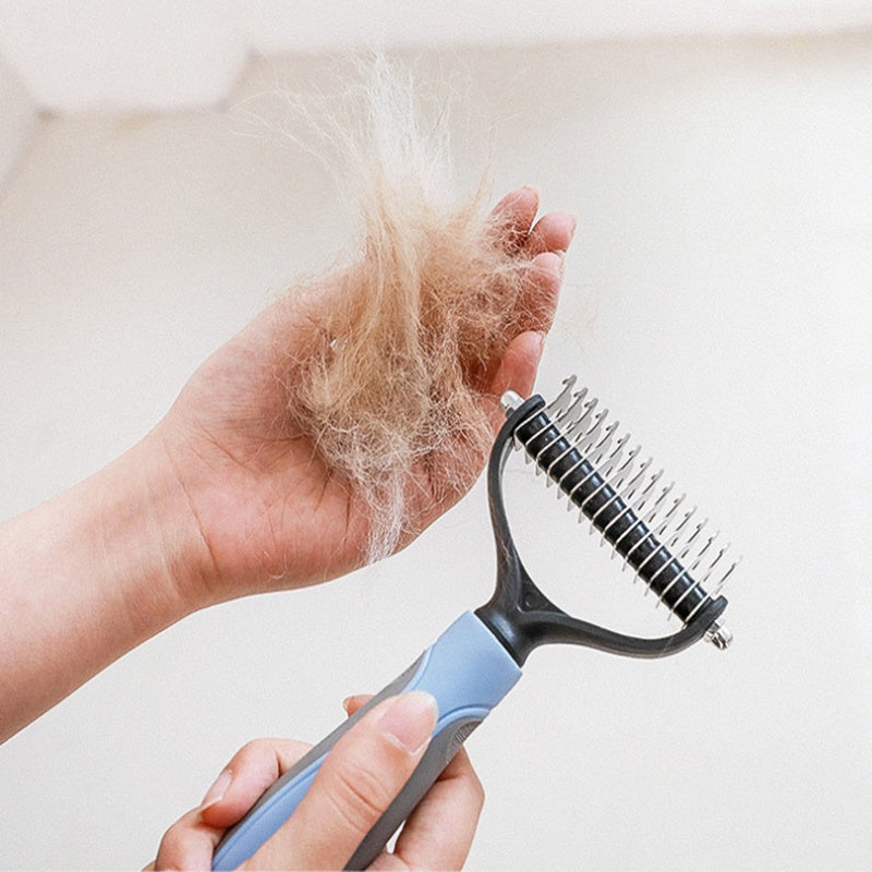 Steel dog grooming comb wide and fine tooth for Goldendoodles and doodle breeds