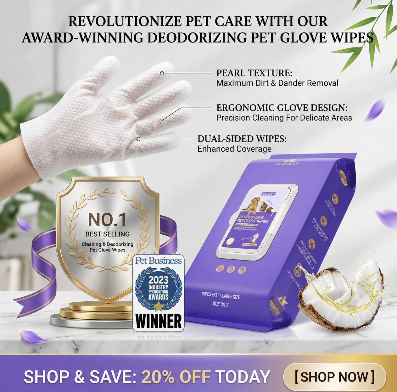 Hypoallergenic dog grooming wipes fragrance-free no baking soda - ReliableGoods