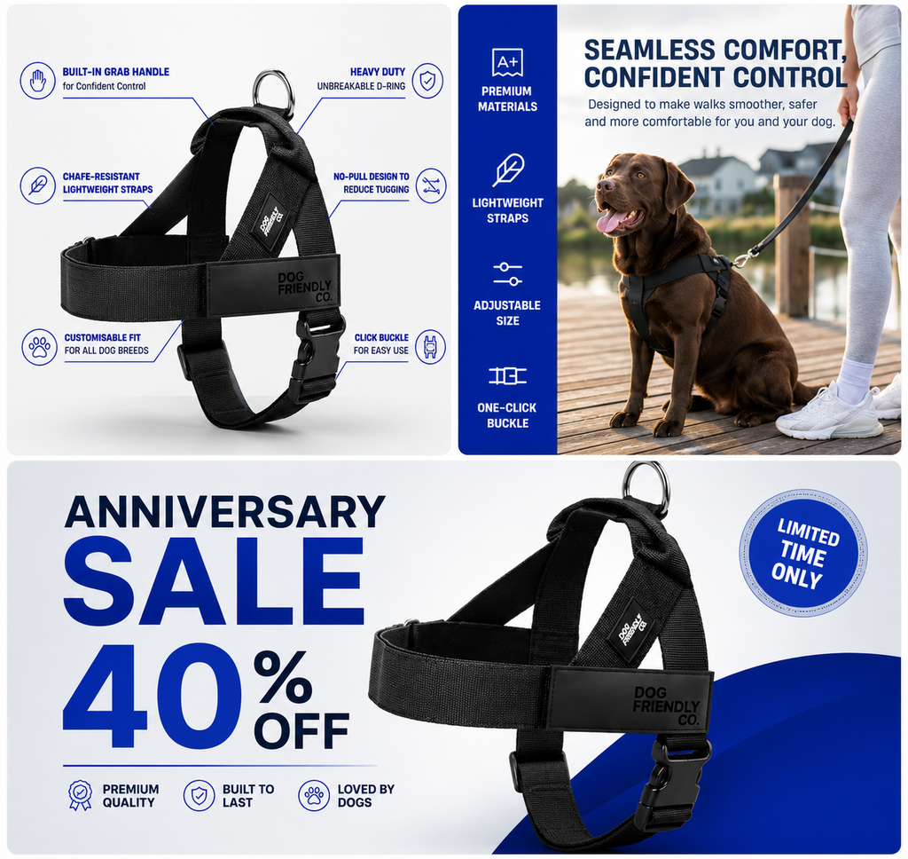 No-pull dog harness with front clip reflective adjustable escape-proof - ReliableGoods