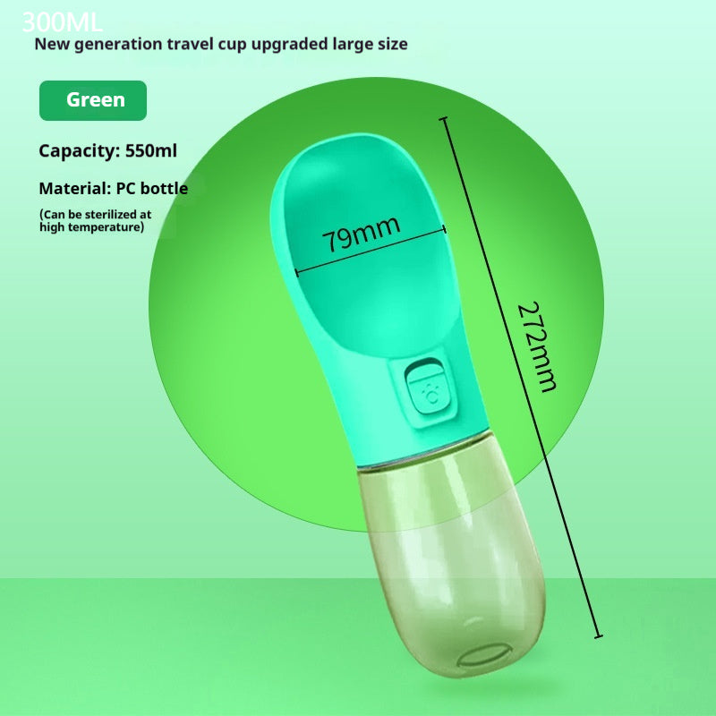 Portable Dog Water Bottle with Bowl