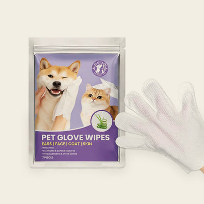 Pet Glove Wipes, Pouch of 7